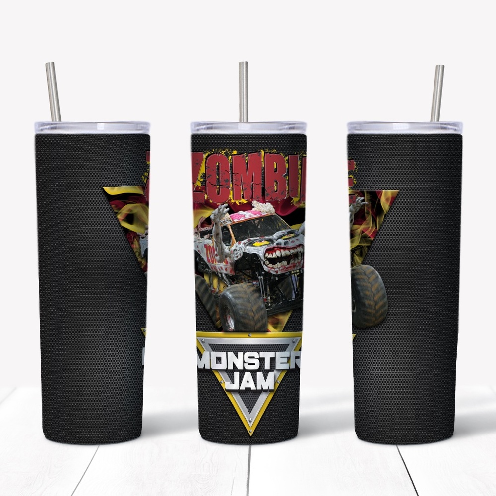 Zombie - Monster Truck 20 Oz Skinny Sublimated Tumbler